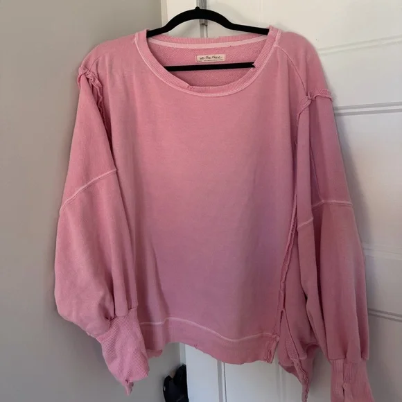 FREE PEOPLE Camden sweatshirt pink size XS - Picture 3 of 4
